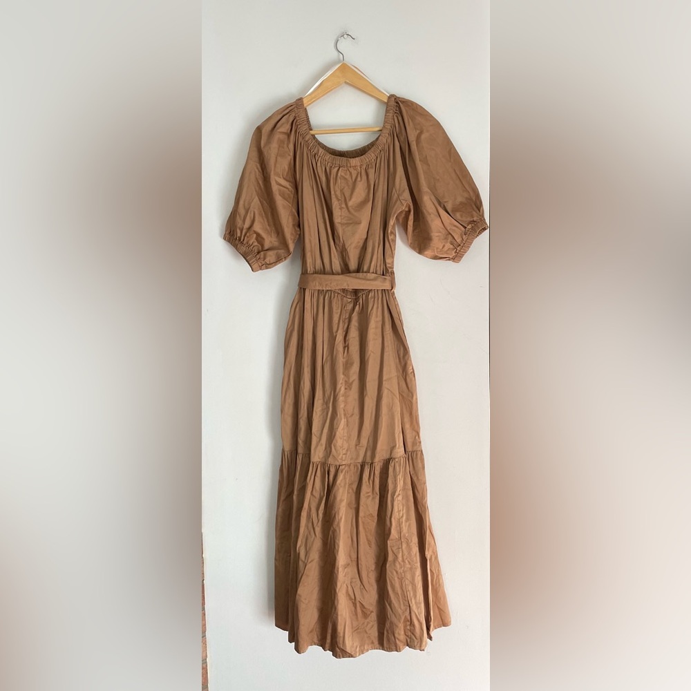 Label of Love Tan tierred puff sleeve dress - Picture 8 of 11